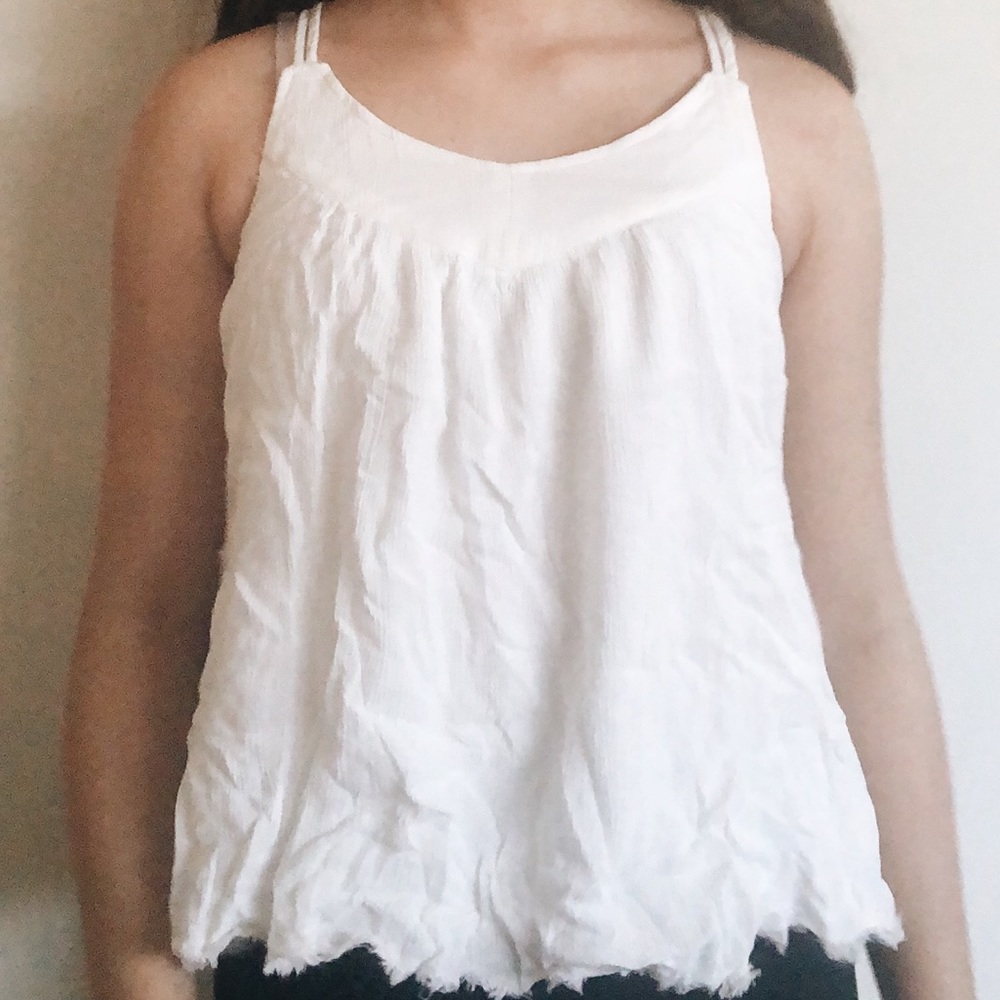 white tank top